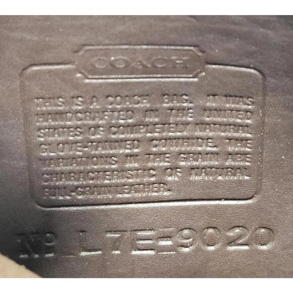 Vtg Y2K Coach Ergo Mini 9020 Mahogany Brown W/ Leather Tag Charm Excellent Cond - Picture 2 of 16